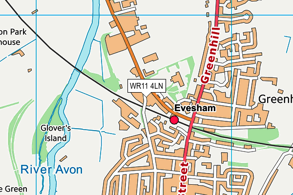 WR11 4LN map - OS VectorMap District (Ordnance Survey) WR11 4LN map - OS VectorMap District (Ordnance Survey)