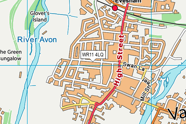 WR11 4LQ map - OS VectorMap District (Ordnance Survey) WR11 4LQ map - OS VectorMap District (Ordnance Survey)