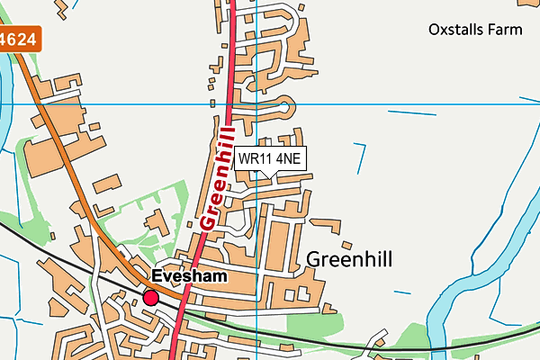 WR11 4NE map - OS VectorMap District (Ordnance Survey) WR11 4NE map - OS VectorMap District (Ordnance Survey)