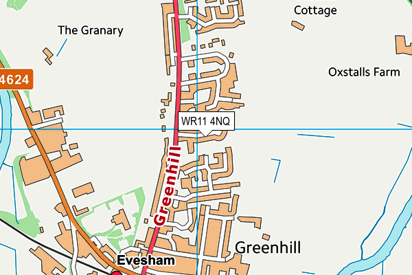 WR11 4NQ map - OS VectorMap District (Ordnance Survey) WR11 4NQ map - OS VectorMap District (Ordnance Survey)