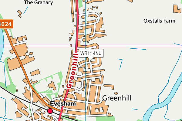 WR11 4NU map - OS VectorMap District (Ordnance Survey) WR11 4NU map - OS VectorMap District (Ordnance Survey)