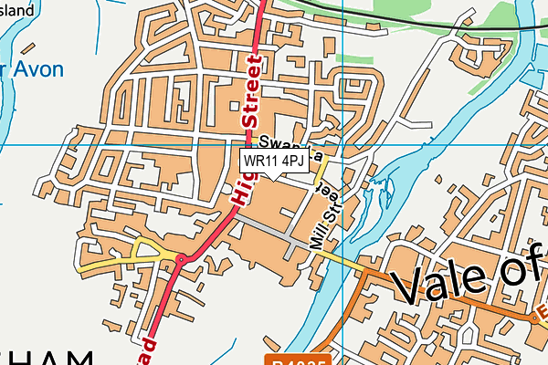 WR11 4PJ map - OS VectorMap District (Ordnance Survey) WR11 4PJ map - OS VectorMap District (Ordnance Survey)