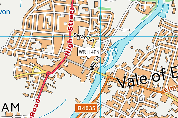 WR11 4PN map - OS VectorMap District (Ordnance Survey) WR11 4PN map - OS VectorMap District (Ordnance Survey)