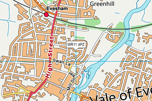WR11 4PZ map - OS VectorMap District (Ordnance Survey) WR11 4PZ map - OS VectorMap District (Ordnance Survey)