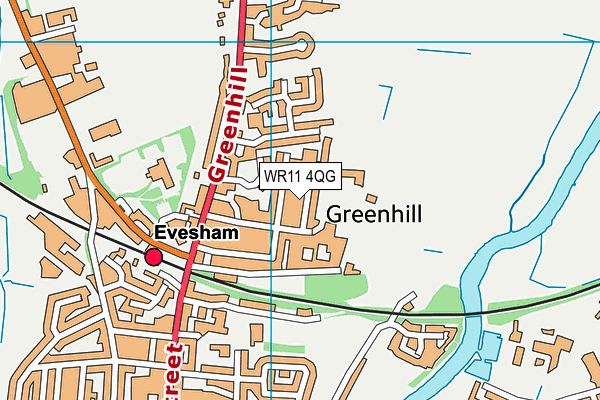 WR11 4QG map - OS VectorMap District (Ordnance Survey) WR11 4QG map - OS VectorMap District (Ordnance Survey)