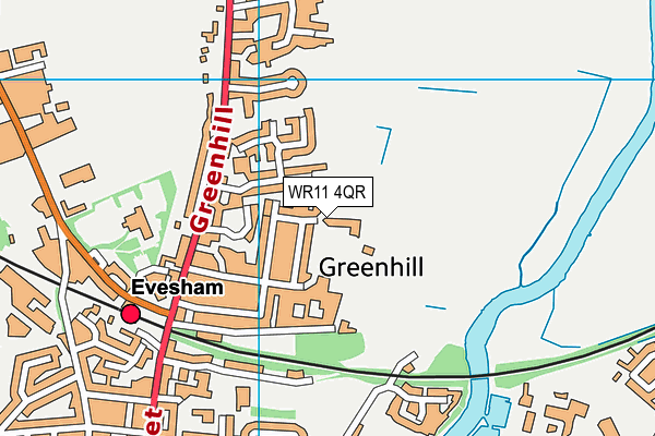 WR11 4QR map - OS VectorMap District (Ordnance Survey)