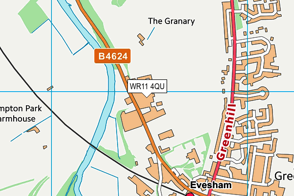 WR11 4QU map - OS VectorMap District (Ordnance Survey) WR11 4QU map - OS VectorMap District (Ordnance Survey)
