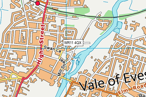 WR11 4QX map - OS VectorMap District (Ordnance Survey) WR11 4QX map - OS VectorMap District (Ordnance Survey)