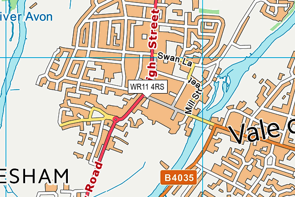 WR11 4RS map - OS VectorMap District (Ordnance Survey) WR11 4RS map - OS VectorMap District (Ordnance Survey)
