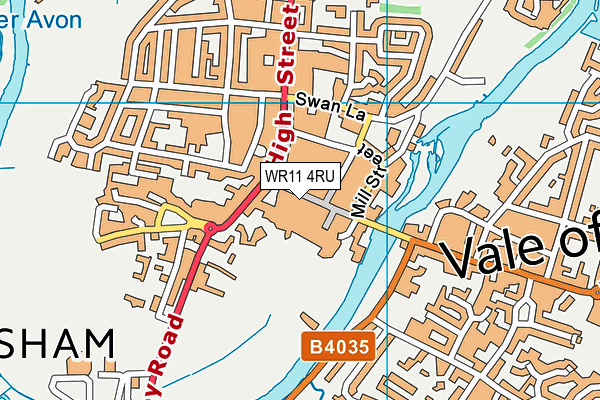 WR11 4RU map - OS VectorMap District (Ordnance Survey) WR11 4RU map - OS VectorMap District (Ordnance Survey)