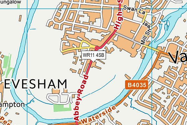 WR11 4SB map - OS VectorMap District (Ordnance Survey) WR11 4SB map - OS VectorMap District (Ordnance Survey)