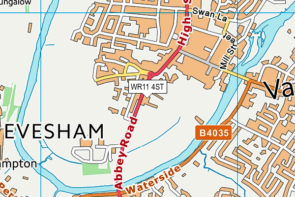 WR11 4ST map - OS VectorMap District (Ordnance Survey) WR11 4ST map - OS VectorMap District (Ordnance Survey)