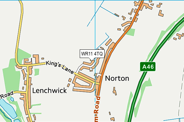 WR11 4TQ map - OS VectorMap District (Ordnance Survey)