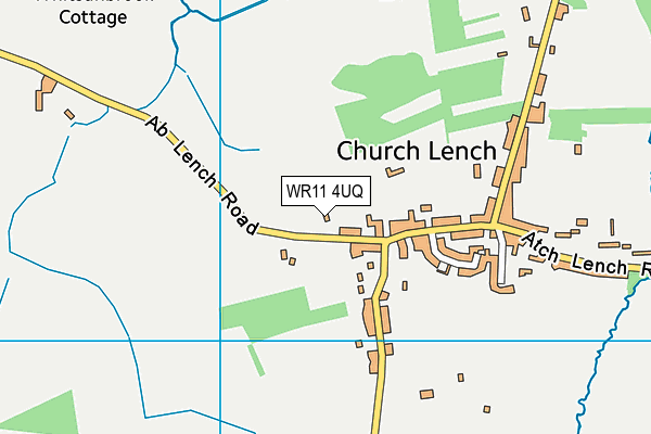 WR11 4UQ map - OS VectorMap District (Ordnance Survey)