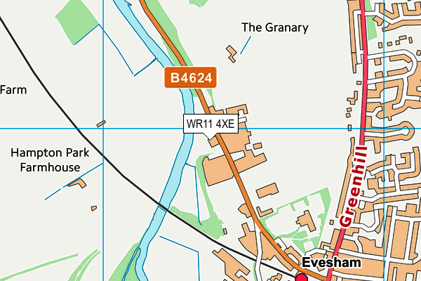 WR11 4XE map - OS VectorMap District (Ordnance Survey) WR11 4XE map - OS VectorMap District (Ordnance Survey)