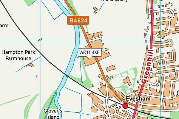 WR11 4XF map - OS VectorMap District (Ordnance Survey) WR11 4XF map - OS VectorMap District (Ordnance Survey)