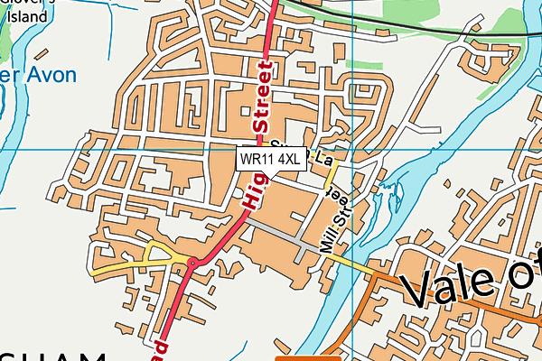 WR11 4XL map - OS VectorMap District (Ordnance Survey) WR11 4XL map - OS VectorMap District (Ordnance Survey)