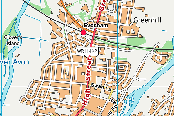 WR11 4XP map - OS VectorMap District (Ordnance Survey) WR11 4XP map - OS VectorMap District (Ordnance Survey)