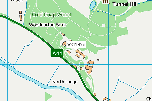 WR11 4YB map - OS VectorMap District (Ordnance Survey) WR11 4YB map - OS VectorMap District (Ordnance Survey)