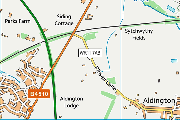 WR11 7AB map - OS VectorMap District (Ordnance Survey) WR11 7AB map - OS VectorMap District (Ordnance Survey)
