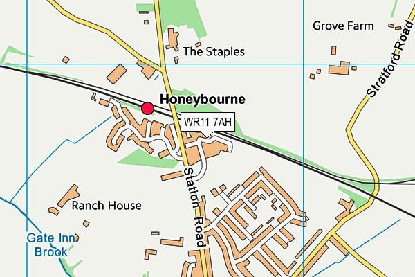 WR11 7AH map - OS VectorMap District (Ordnance Survey) WR11 7AH map - OS VectorMap District (Ordnance Survey)