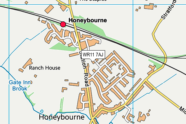WR11 7AJ map - OS VectorMap District (Ordnance Survey) WR11 7AJ map - OS VectorMap District (Ordnance Survey)