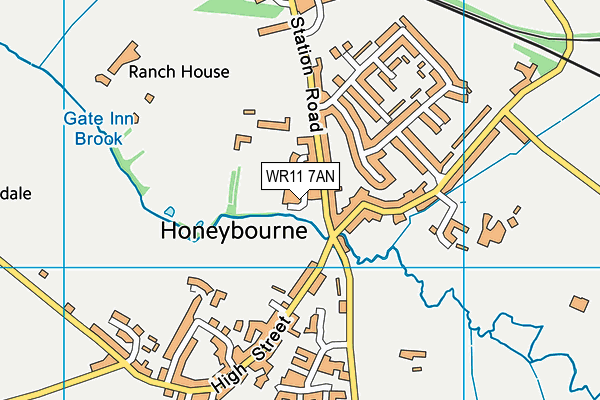 WR11 7AN map - OS VectorMap District (Ordnance Survey) WR11 7AN map - OS VectorMap District (Ordnance Survey)
