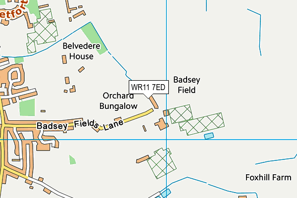 WR11 7ED map - OS VectorMap District (Ordnance Survey) WR11 7ED map - OS VectorMap District (Ordnance Survey)
