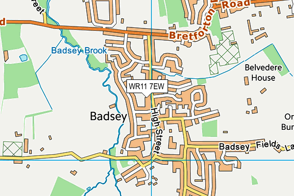 WR11 7EW map - OS VectorMap District (Ordnance Survey) WR11 7EW map - OS VectorMap District (Ordnance Survey)