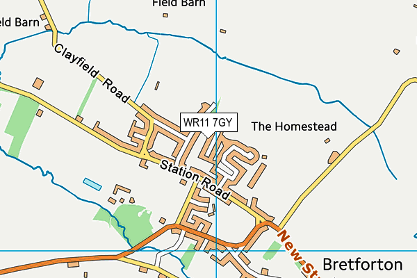 WR11 7GY map - OS VectorMap District (Ordnance Survey) WR11 7GY map - OS VectorMap District (Ordnance Survey)