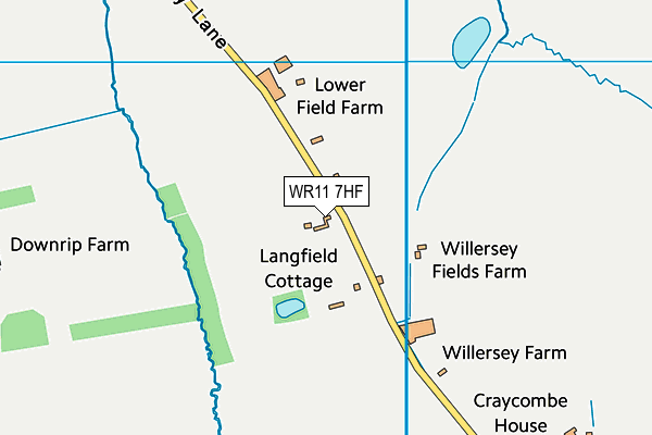 WR11 7HF map - OS VectorMap District (Ordnance Survey) WR11 7HF map - OS VectorMap District (Ordnance Survey)