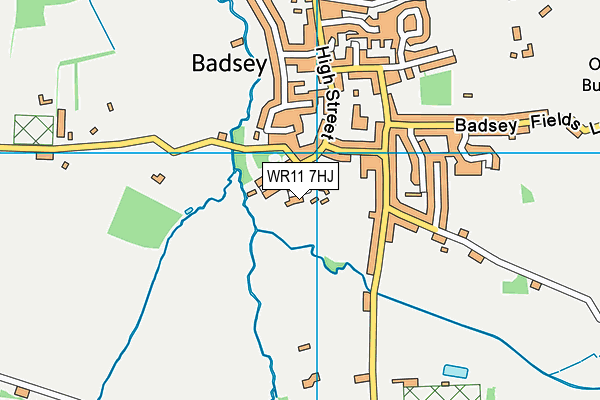 WR11 7HJ map - OS VectorMap District (Ordnance Survey)