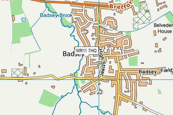 WR11 7HQ map - OS VectorMap District (Ordnance Survey) WR11 7HQ map - OS VectorMap District (Ordnance Survey)