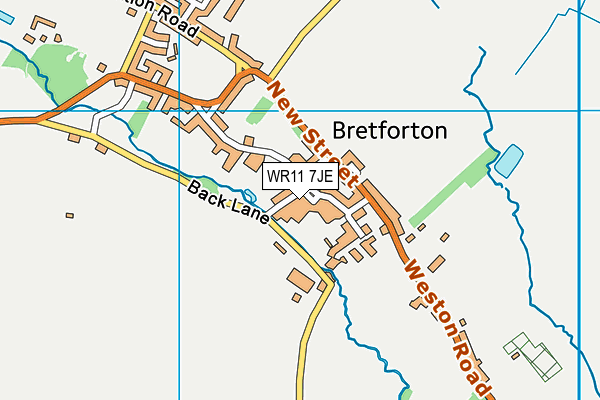 WR11 7JE map - OS VectorMap District (Ordnance Survey) WR11 7JE map - OS VectorMap District (Ordnance Survey)