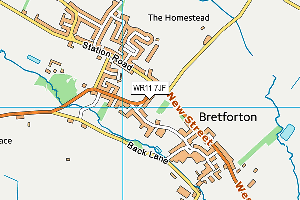 WR11 7JF map - OS VectorMap District (Ordnance Survey) WR11 7JF map - OS VectorMap District (Ordnance Survey)