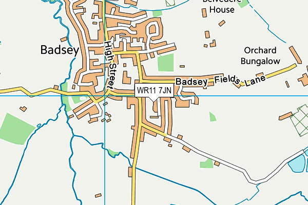 WR11 7JN map - OS VectorMap District (Ordnance Survey) WR11 7JN map - OS VectorMap District (Ordnance Survey)