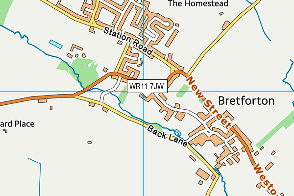 WR11 7JW map - OS VectorMap District (Ordnance Survey) WR11 7JW map - OS VectorMap District (Ordnance Survey)