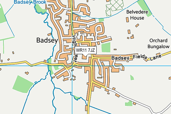 WR11 7JZ map - OS VectorMap District (Ordnance Survey) WR11 7JZ map - OS VectorMap District (Ordnance Survey)