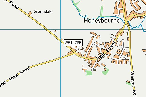 WR11 7PE map - OS VectorMap District (Ordnance Survey) WR11 7PE map - OS VectorMap District (Ordnance Survey)