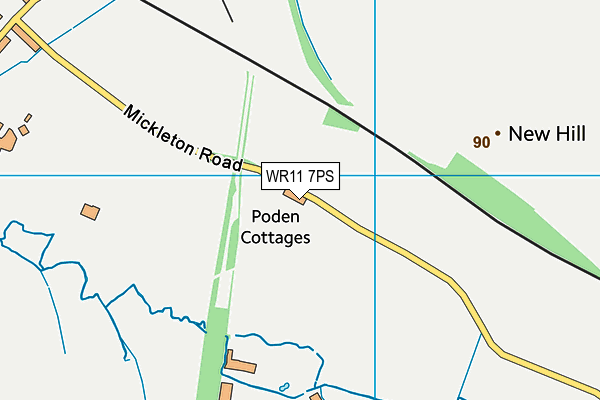 WR11 7PS map - OS VectorMap District (Ordnance Survey) WR11 7PS map - OS VectorMap District (Ordnance Survey)