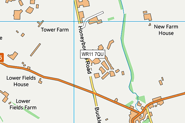 WR11 7QU map - OS VectorMap District (Ordnance Survey) WR11 7QU map - OS VectorMap District (Ordnance Survey)