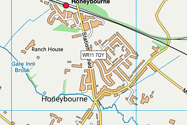 WR11 7QY map - OS VectorMap District (Ordnance Survey) WR11 7QY map - OS VectorMap District (Ordnance Survey)