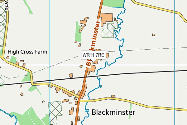 WR11 7RE map - OS VectorMap District (Ordnance Survey) WR11 7RE map - OS VectorMap District (Ordnance Survey)