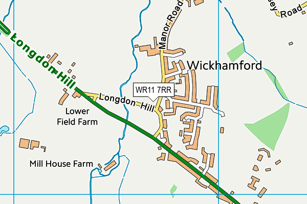 WR11 7RR map - OS VectorMap District (Ordnance Survey) WR11 7RR map - OS VectorMap District (Ordnance Survey)