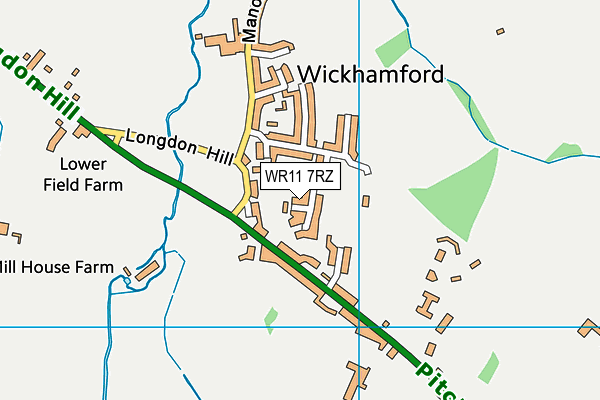 WR11 7RZ map - OS VectorMap District (Ordnance Survey) WR11 7RZ map - OS VectorMap District (Ordnance Survey)