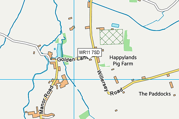 WR11 7SD map - OS VectorMap District (Ordnance Survey) WR11 7SD map - OS VectorMap District (Ordnance Survey)