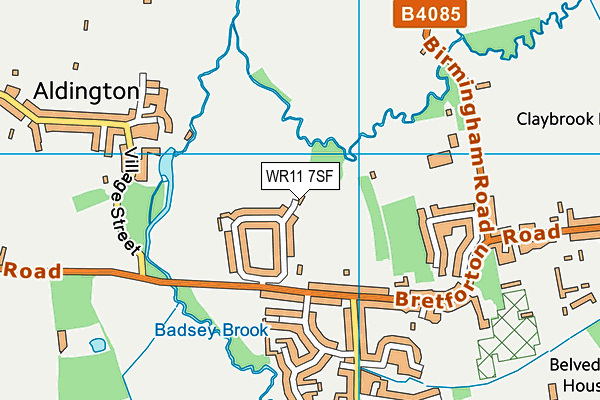 WR11 7SF map - OS VectorMap District (Ordnance Survey) WR11 7SF map - OS VectorMap District (Ordnance Survey)