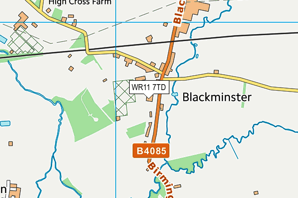 WR11 7TD map - OS VectorMap District (Ordnance Survey) WR11 7TD map - OS VectorMap District (Ordnance Survey)