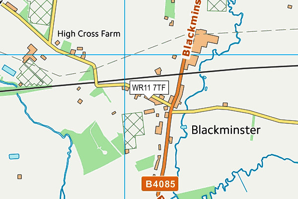WR11 7TF map - OS VectorMap District (Ordnance Survey) WR11 7TF map - OS VectorMap District (Ordnance Survey)