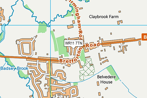 WR11 7TN map - OS VectorMap District (Ordnance Survey) WR11 7TN map - OS VectorMap District (Ordnance Survey)